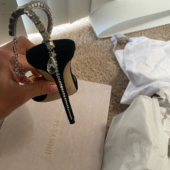 NWT Jimmy Choo Black Suede heels - Picture 2 of 7